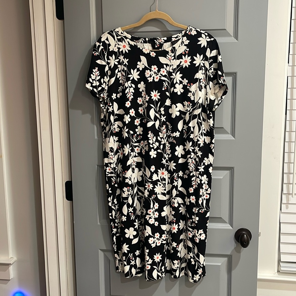 Floral knit dress short sleeve dress